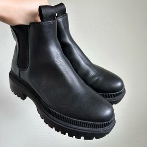 Black leather boots. Size 7 women’s